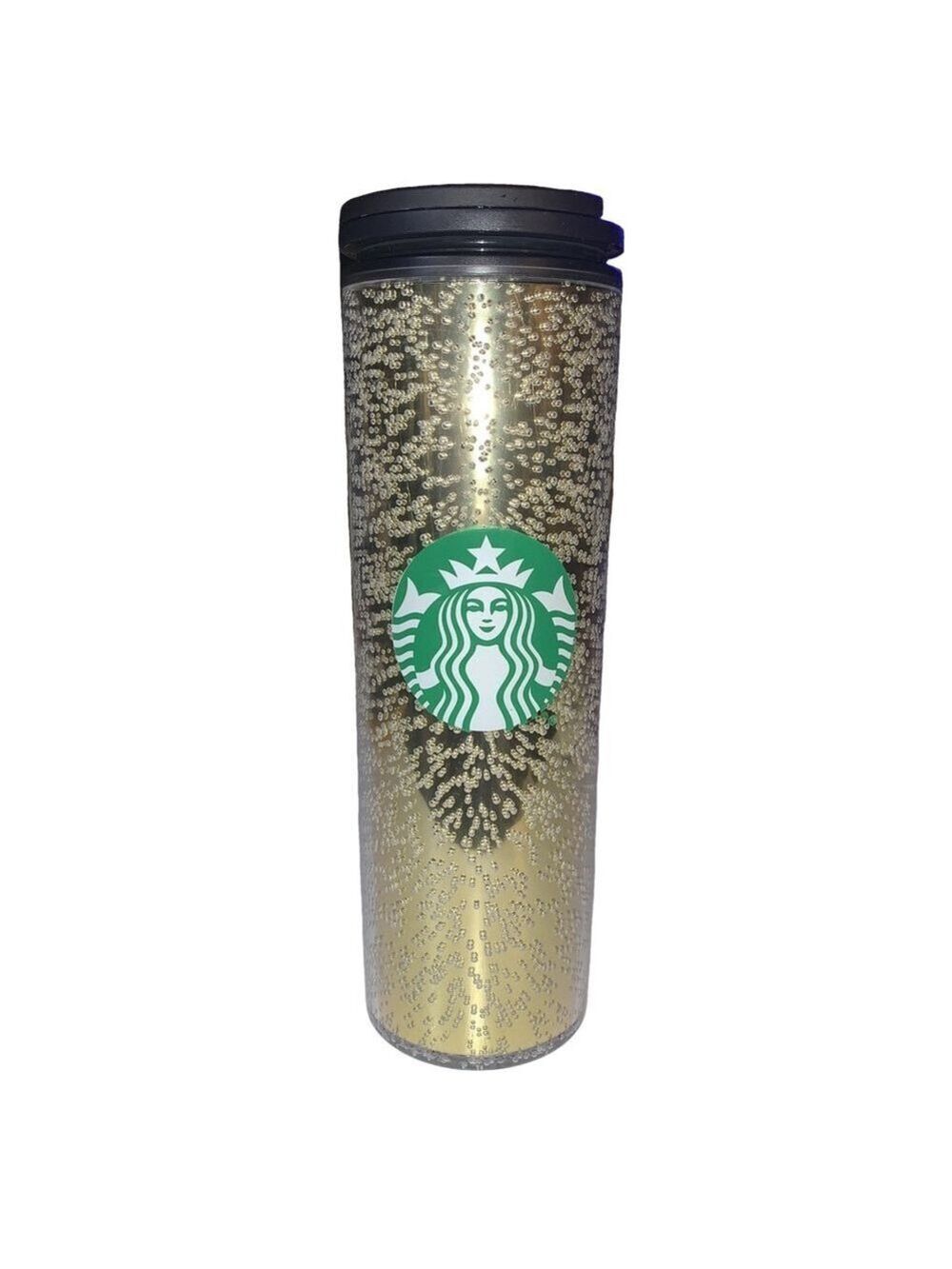 Starbucks Tumbler 16 fl oz Gold bubbles